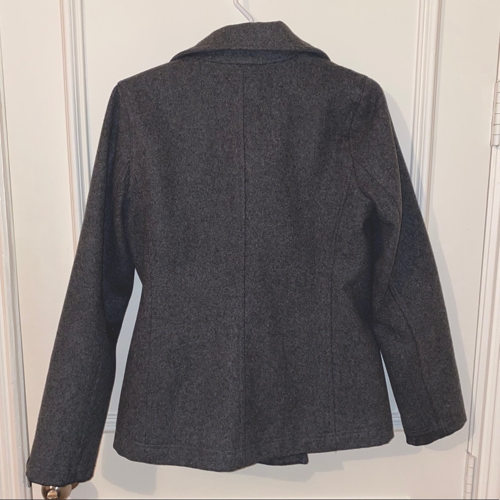 American Eagle Grey Double Breasted Wool Peacoat - image 2